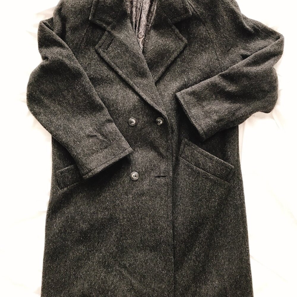 Women's Large Wool Trench